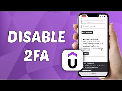 How to Turn Off Two (Multi) Factor Authentication on Udemy