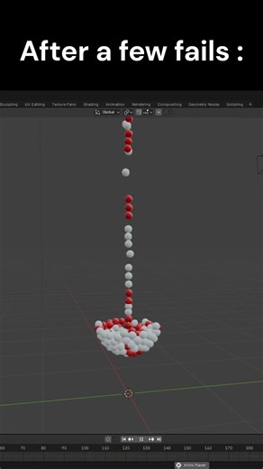 I Created My First Atom (Uranium-235) in Blender Rigid Body Physics#blender #uran #rigidbody #atom