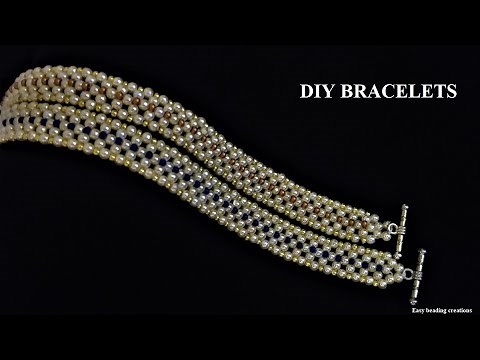 DIY a gorgeous bracelet// Easy beaded bracelet tutorial//