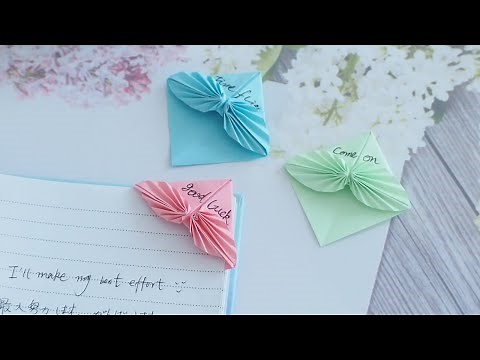 折り紙で作る可愛いしおり/Cute origami bookmarks#折り紙しおり#origami bookmarks#