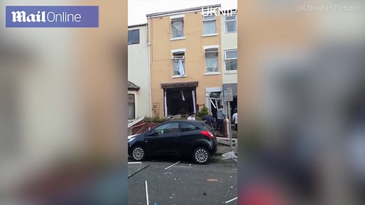Massive gas explosion destroys a guest house in Blackpool