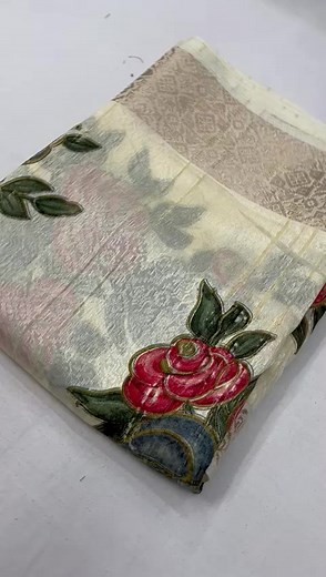 ₹ 1300+$ ▶️ *Fabric - Soft Silk Fabric Self Jaquard Weaving In Body And Weaving Border With Flower Mill Print And Running Blouse* Like share follow #handloomparadise | Handloom Paradise | Facebook