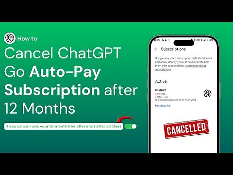 How to Cancel ChatGPT Go Auto-Pay Subscription (Your Free Plan Will Stay Active Until Next Billing)