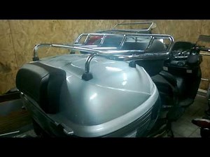 BMW R1150RT Luggage rack and GPS holder installed