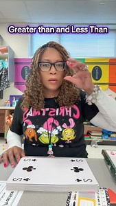 23K views · 1.5K reactions | I always try to make math fun and they loved these jumbo cards as a review game! #greaterthan #lessthan #equal #kindergartenmath #teacher | Sonja Holmes-White | Facebook