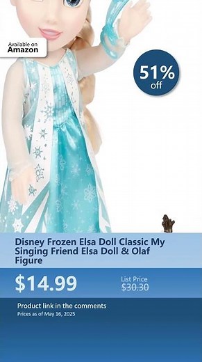 Disney Frozen Elsa Doll Classic My Singing Friend Elsa Doll & Olaf Figure