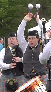 A close up of the City of Inverness Pipe Band, led by Pipe Major Scott Taylor, as they competed in Grade 2 bands during The North of Scotland Pipe Band Championship - Banchory 2024. This was on Sunday 12th May 2024 and the band, who wear Ancient Hunting Inverness tartan, were awarded 6th place in the competition. There was a great turnout of Pipe Bands taking part in this championship, thanks to the efforts of the organisers Banchory District Initiative, in conjunction with the Royal Scottish Pi