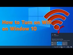 How to Turn on Wifi on Window 10 in Laptop | Wifi is turned off