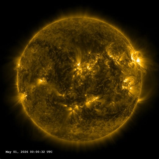 It’s #SunDay! Here’s your space weather report for the week of May 1 - 7:•2 M-class flares•2 C-class flares•29 coronal mass ejections•1 geomagnetic stormThis video from NASA’s Solar Dynamics Observatory (SDO) shows the week’s activity. It has been a relatively quiet week on the Sun, with the two M-class flares erupting off the Sun’s western limb (right side from SDO’s view) and not producing much impact on Earth. However, a large active region will soon be rotating into Earth’s view — you can se