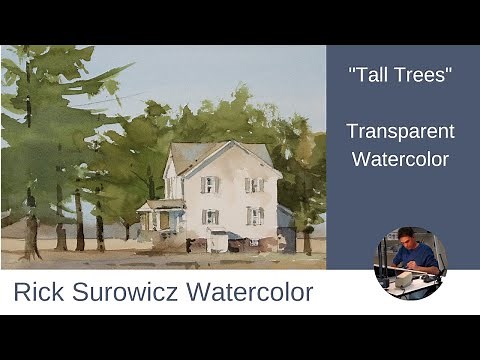 Watercolor Tutorial; "Tall Trees"