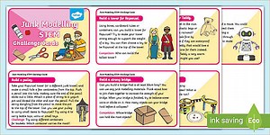 KS1 Junk Modelling STEM Challenge Cards