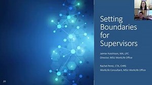 Supervisor Training Series: Setting Boundaries for Supervisors