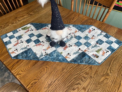 Quilted Snowman Table Runner - Etsy