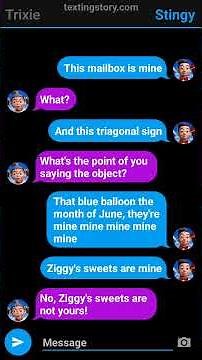 The Mine Song but Stingy is texting to Trixie