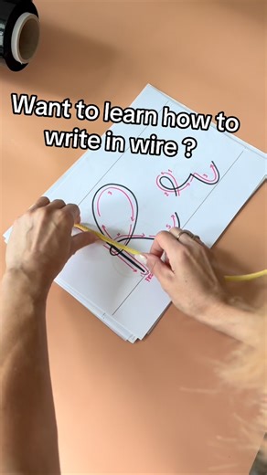 Renata on Instagram: "� Want to try wire art but not sure where to start? I’ve made it easy for beginners with my letter template – your secret tool for smooth, beautiful writing in wire � Perfect for learning the curves, spacing, and flow without the guesswork! #WireArt #DIYDecor #HandmadeTips #CraftForBeginners #WireWriting Please visit my Etsy shop renartgiftsTEMPLATES - link in the comments section"