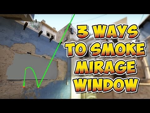 CS:GO - 3 Ways To Smoke Mirage Mid Window (2 from T-Spawn)