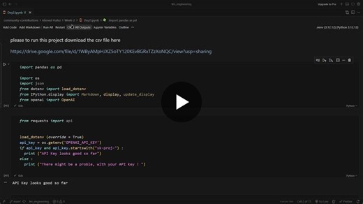 🚀 Week 2, Day 2 — LLM Engineering Course by Ed Donner I wanted to share what I built and — more importantly — the problems I ran into along the way. The task was straightforward: build an… | Ahmed Hafez