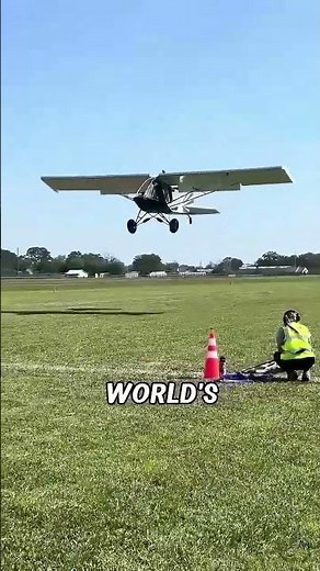 Microlight Cyclone AX2000 Worlds Shortest Landing?