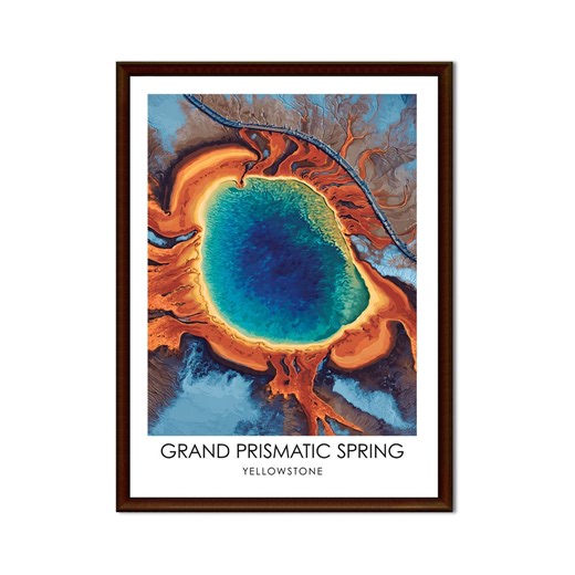 Grand Prismatic Hot Spring Poster – Yellowstone National Park Print | Midway Geyser Basin A4 Digital Download - Etsy