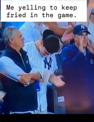 Someone got this clip of me, yelling at Boone to keep fried in tje game last night. #yankee #yankees | Michael Fiorillo