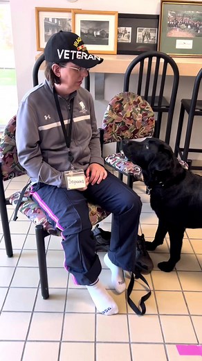 Empowering independence one skill at a time. Witness the incredible moment when our service dog flawlessly retrieves a foot brace for her veteran on cue. This skill is just one among many that aids veterans and first responders with disabilities, enhancing their lives and fostering greater autonomy. 🐾💪 #ServiceDogSkills #EmpoweringIndependence #SupportingHeroes | America's VetDogs