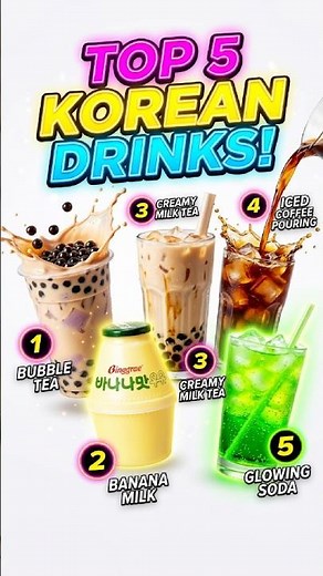 Top 5 Korean Drinks You Need to Try #korean #drinks #foodtiktok