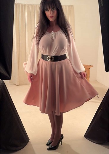 Love this outfit, although I’d love to show you what I’m wearing under that gorgeous skirt😈😉❤️ #badgirl #studioshoot #photography #photoshoot #model #kathy #brunette #outfitoftheday #oops #longhair #niceview #pose #fashionshoot #lovelyview #nicesmile #teaser #prettygirl #caughtoncamera #watchingme #caughtyoulooking #pinkskirt #alineskirt #circleskirt #photooftheday