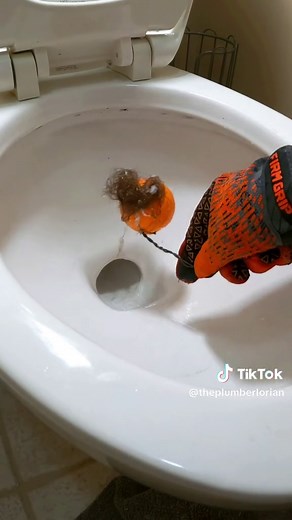 Retrieving a kid’s toy from a clogged toilet 🚽🧸 #plumbing #plumber #fyp