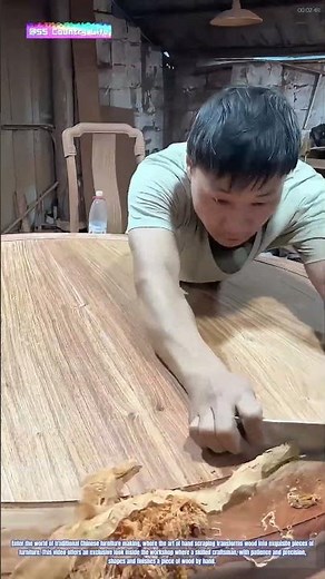 The Craftsmanship of Traditional Chinese Furniture: Hand Scraping Wood