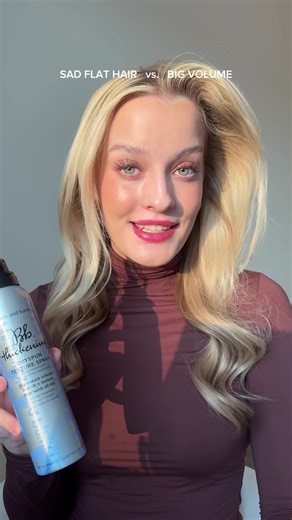 Flat hair no more!! Thickening Dryspun Texture Spray pumps up the volume with just a few sprays. @carahlynae #instantvolume #texturespray #hairstyling #bighair