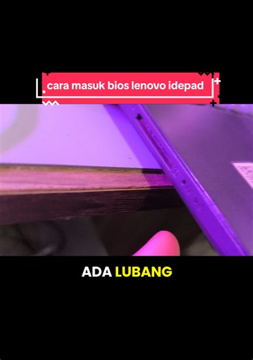 Ternyata ada lubang khusus: Cara masuk bios lenovo idepad (330). #racikpc #saranpc #rakitpc #laptop #bios