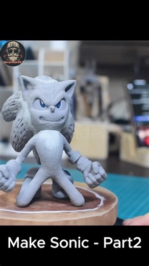 Make sonic with clay - part 2 #sonic #clayart #phonkmusic #sonicthehedgehog