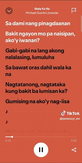 Wala Ka Na by Michael Dutchi Libranda - Official Lyrics
