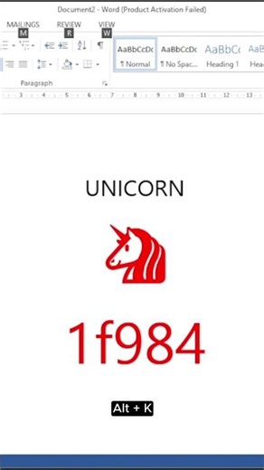 How to draw a Unicorn in Microsoft word