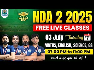 🔥 NDA 2 2025 Free Live Classes : Theory + MCQs | NDA 2025 Mock 🔥 NDA Exam Preparation Videos 2025