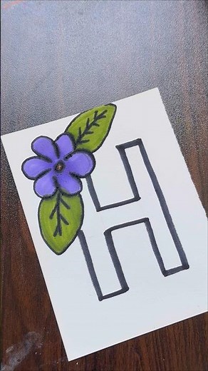 Letter H Turned into Flower Art 🌸 | Satisfying Alphabet Drawing | What Next?