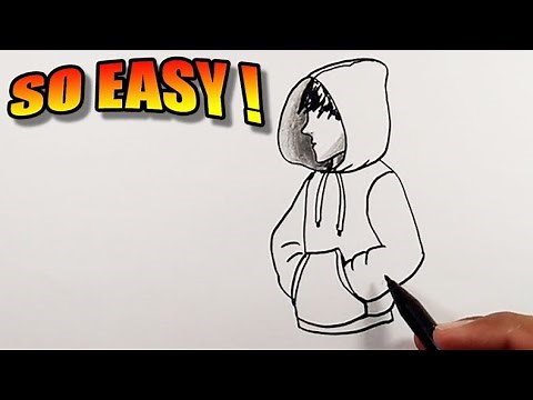How to draw a hoodie on a person easy | Easy Drawings