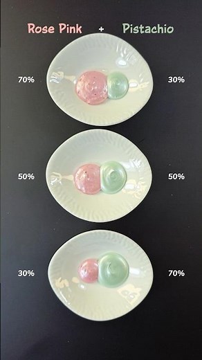 Rose Pink + Pistachio Color Mixing Shades 😍🎨 #colormixing #paintmixing #asmr #art #colors #shorts