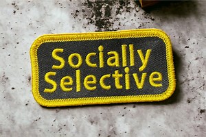 Socially Selective Pet Patch, Dog Patch, Pet Patch, Pet Vest Patch, Sew-on Patch, Hook Patch - Etsy