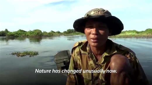 1.2K views · 40 reactions | Fisherman Siem Huat has seen fish stocks dwindle in recent years in Cambodia's majestic Tonle Sap Lake, and with them, his family's sole source of income. Experts put it down to the extreme weather brought by climate change https://reut.rs/3N9lk4o | Reuters | Facebook