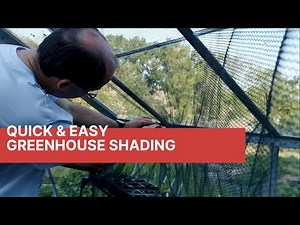 How to shade a greenhouse