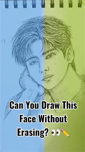 Korean Actor Drawing Challenge — No Eraser! 😱✏️ #shorts #challange #art #viral #koreanactor