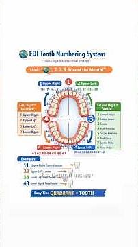 FDI tooth numbering systems for permanent dentition