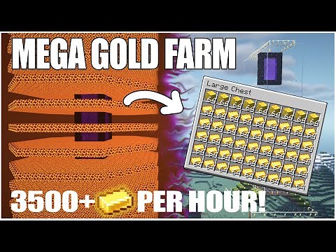Minecraft Gold Farm for 1.16 - 1.19+ (50,000 Items Per Hour!) Portal Based Gold Farm