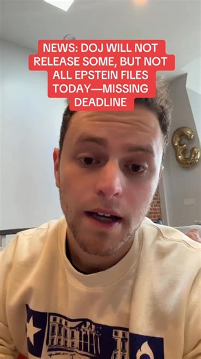 Aaron Parnas on Instagram: "NEWS: DOJ will release some, not all, Epstein files today. They will miss the deadline."