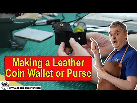 Making a Leather Coin Wallet or Purse - Leatherwork for Beginners.