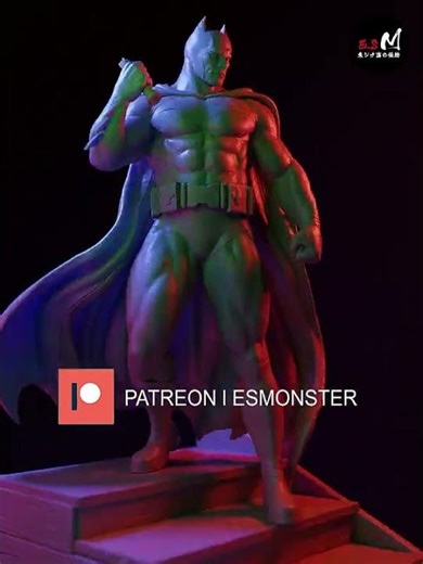 Batman 3D Print Model | Classic DC Fan Art STL by E.S Monster #3dprinting