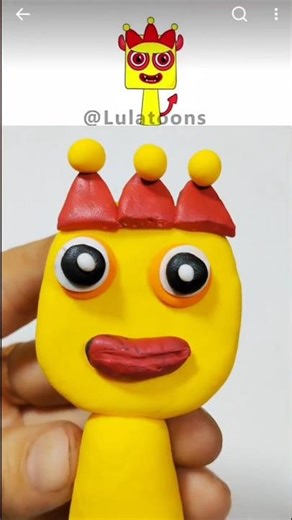 I made Sprunki OC Three (from NumberBlocks) Out of clay! #sprunki #incredibox #clay @lulatoons