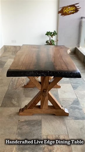 My Rustic Place | Handcrafted Live Edge Dining Table 🍽️ The live edge flows naturally, giving your dining room a presence that anchors the space. Pair it... | Instagram