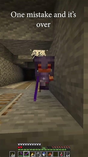 Just ONE Mistake… Game Over 💀 #minecraft #memes #gaming #minecraftshorts #hypixel #cpvp #dream